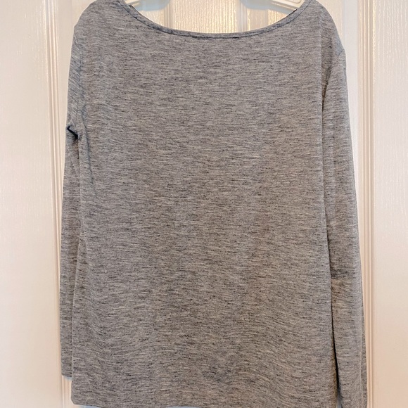 Loft Multi-medium Navy, Maroon, and White Striped Long-sleeve Top - Size XS - Picture 3 of 3